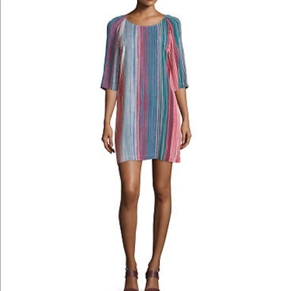 Splendid Woven Sunstone striped multicolor shift dress M - Picture 1 of 10